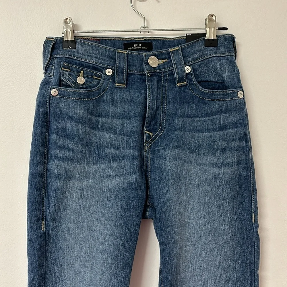 NWT Halle High Rise Super Skinny Dark Wash - Picture 6 of 11